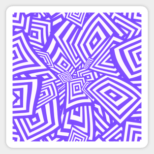 Funky Purple Psychedelic Warped Squares Sticker